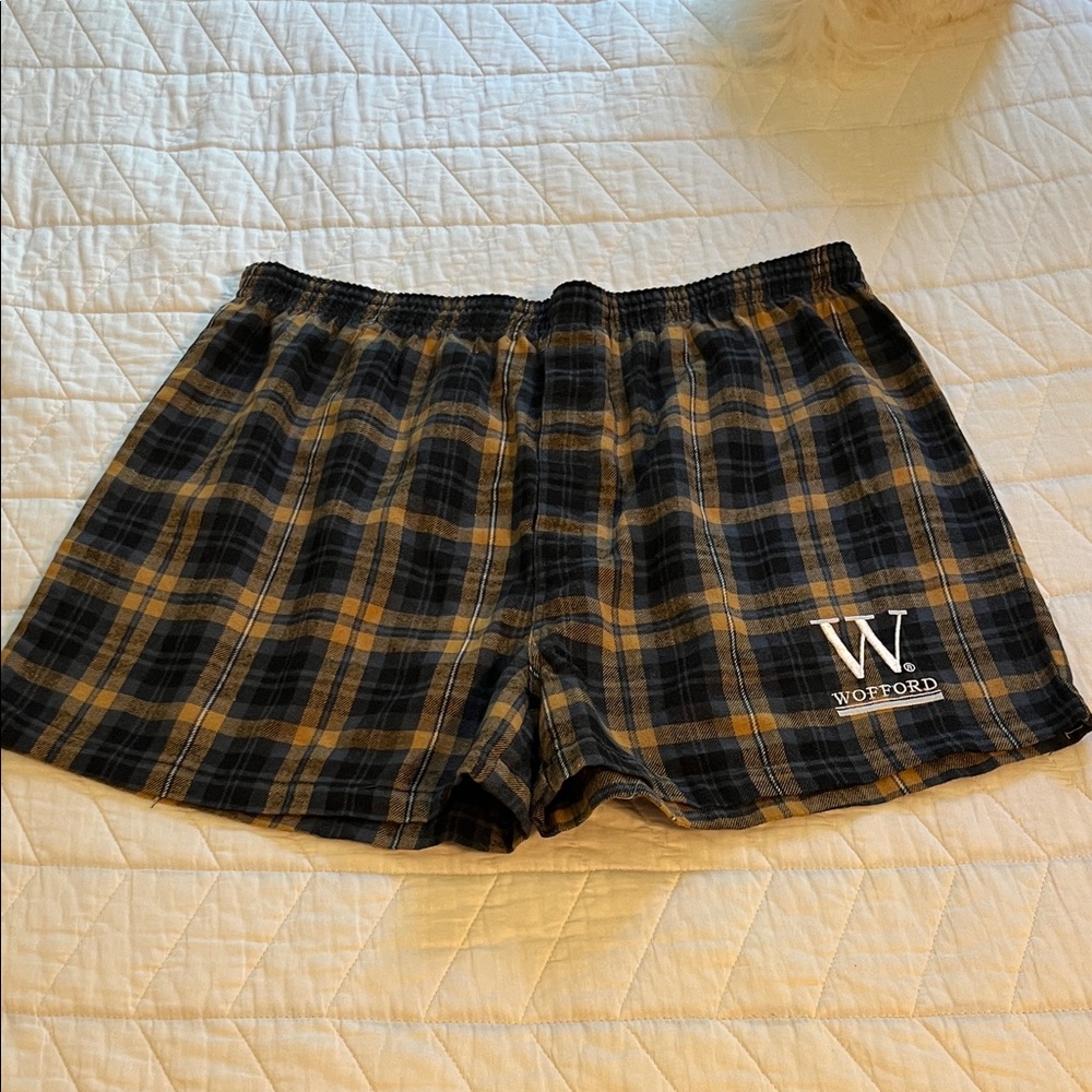 Wofford College Plaid Flannel Lounge Shorts